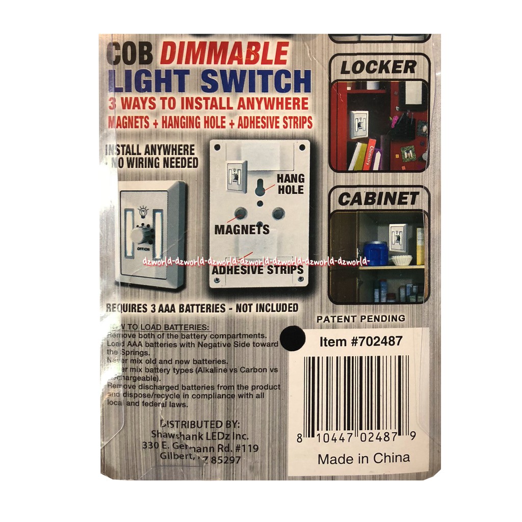 Cob Dimmable Light Switch Portable Lampu Portabel LED Cob Dengan Dimmer