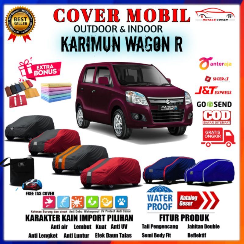 Cover Mobil Karimun Wagon R / Sarung Mobil Suzuki Karimun Wagon /  Selimut Mantel Tutup Pelindung