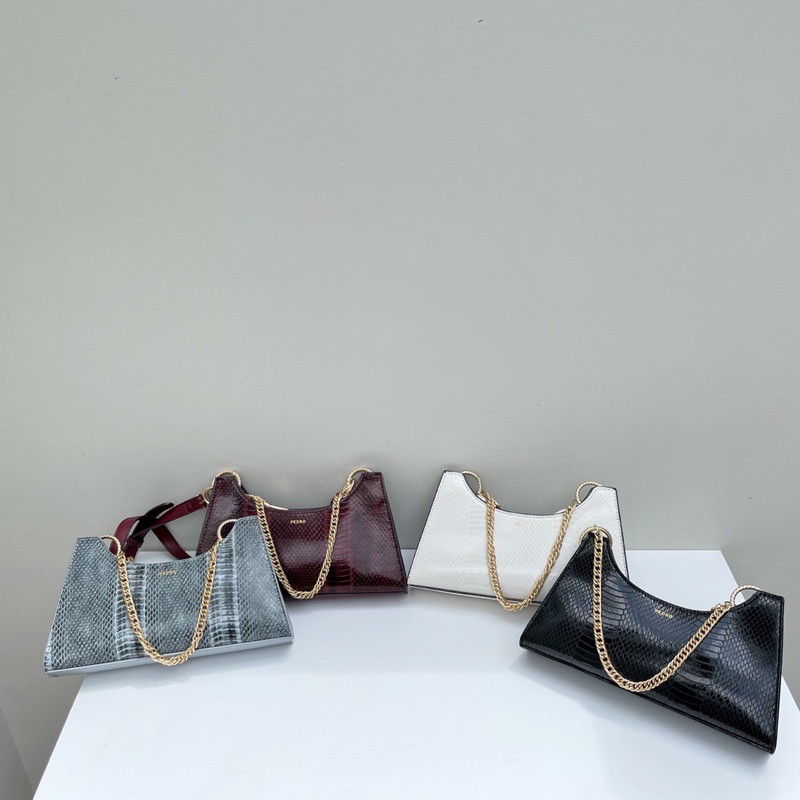 Snake Effect Shoulder Bag
