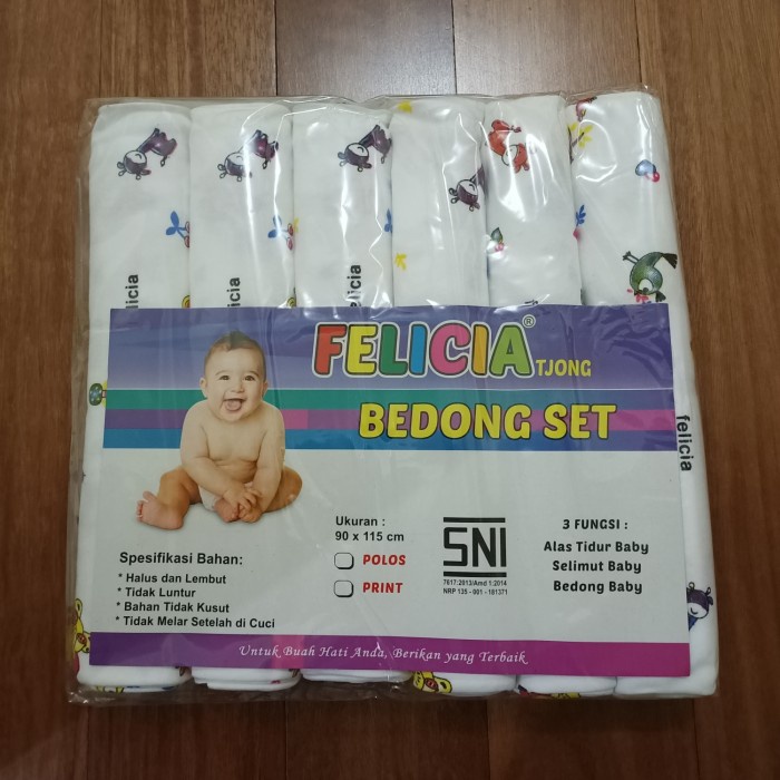 Bedong Premium Felicia Polos / Print isi 6pcs