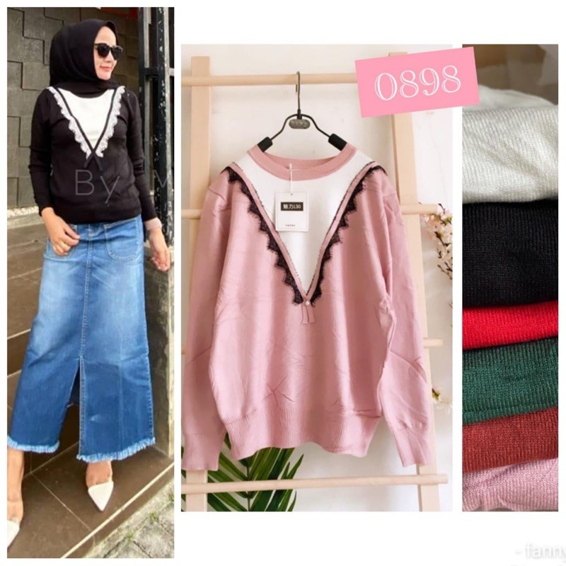 ( TERMURAH ) RESTOCK  LAGI ATASAN RAJUT IMPORT L 30  CANTIK