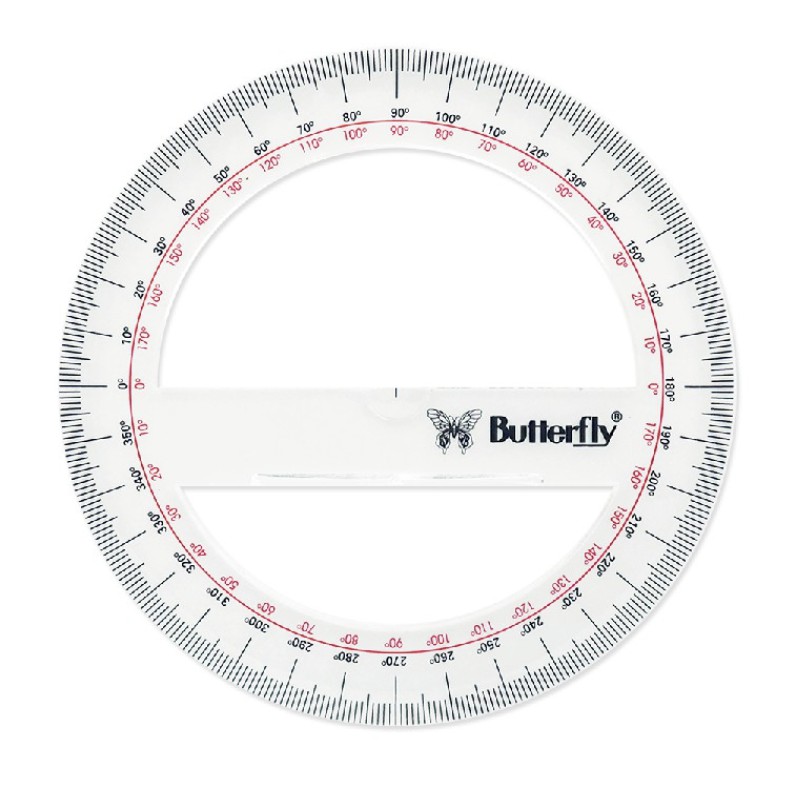 Jual PENGGARIS BUSUR LINGKARAN 360/15CM CIRCLE PROTRACTOR BUTTERFLY ...