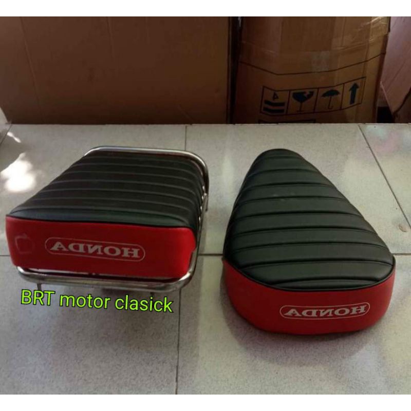 jok-sadel-jhok jok pisah 1 set depan belakang honda c70 c50 grand jok pispot c50 - jok