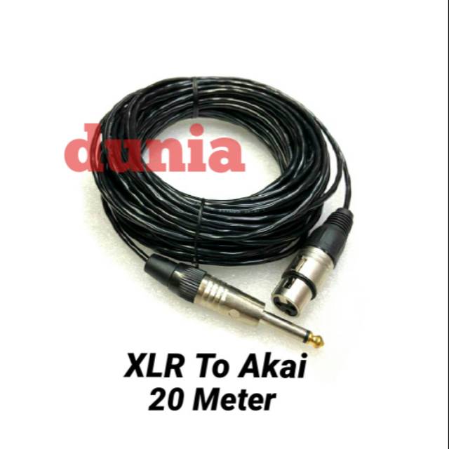Kabel Mic Canare XLR To Akai - 20 Meter Ukuran Kecil