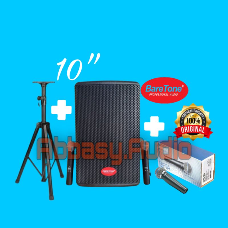 Baretone Max10He Speaker Aktif Portable Max10He 10 Inch TWS Bluetooth
