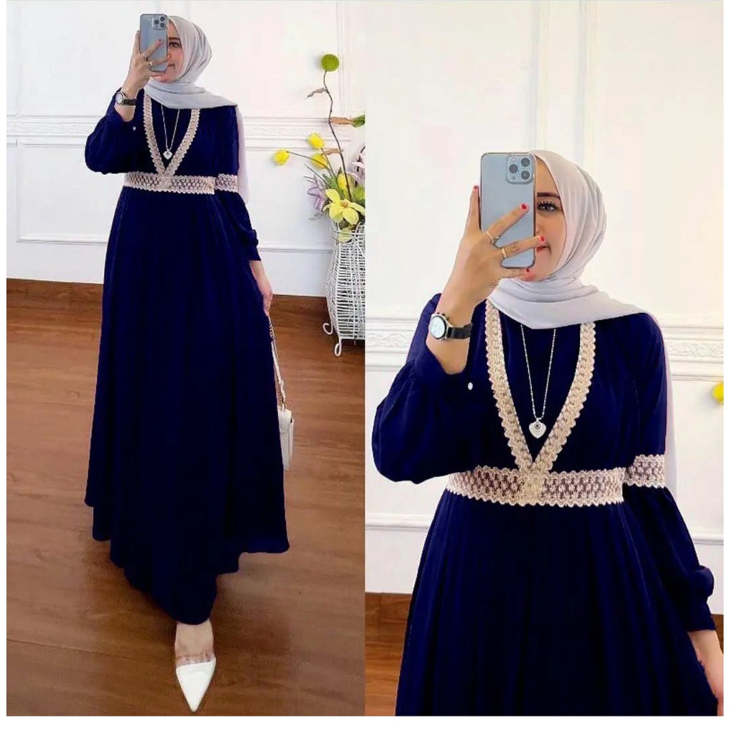 GAMIS CERUTY JUMBO MIX RENDA | UKURAN 5L XXXL XXL XL L M S | QAISHA MAXI