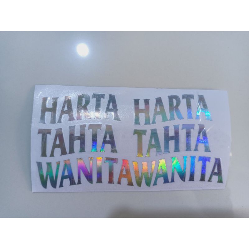 

Cutting Sticker Nama Stiker Nama Harta Thata Tulisan Harta Thata Hologram Logo
