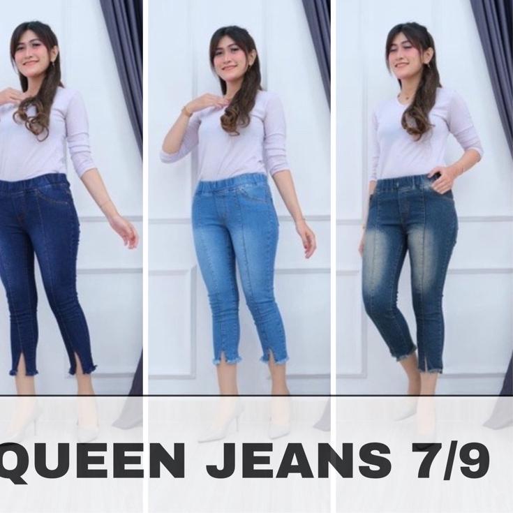 "MC.02Jl22d" (XL-XXXL)VAVA CELANA JEANS 7/9 FRONT LINE|QUEEN CELANA JEANS 7/9 FRONT LINE BELAH BAWAH