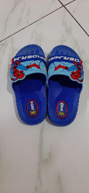 hb SANDAL  SPIDERMAN Sandal  selop karet  lucu anak Sendal 