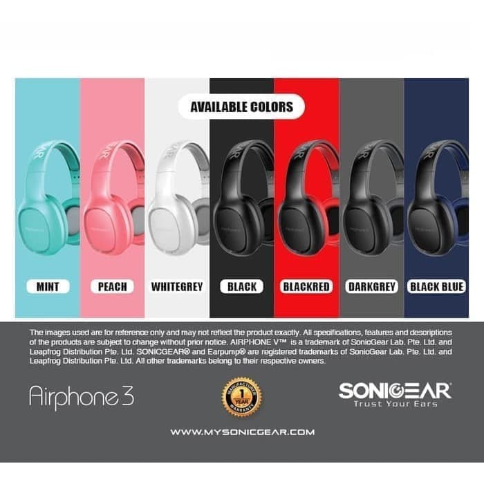 Headset Sonicgear AirPhone 3 Wireless |