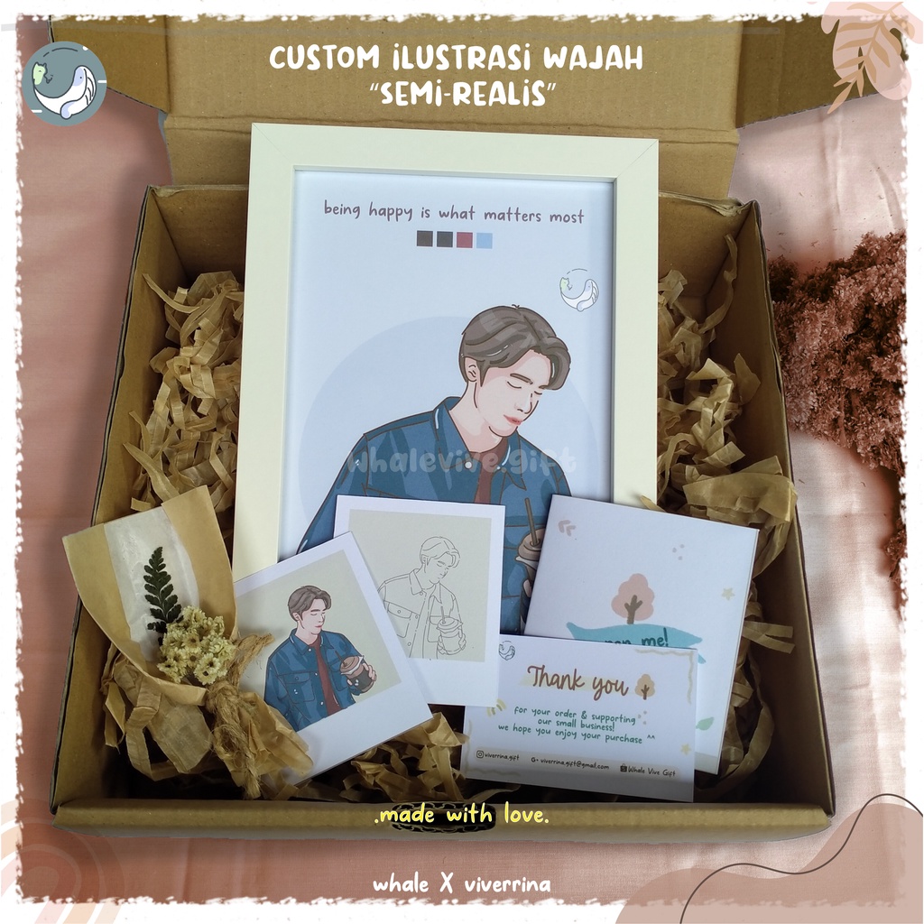 

HAMPERS ILUSTRASI SEMI REALIS | KADO WISUDA | KADO ULANG TAHUN | GIFTBOX
