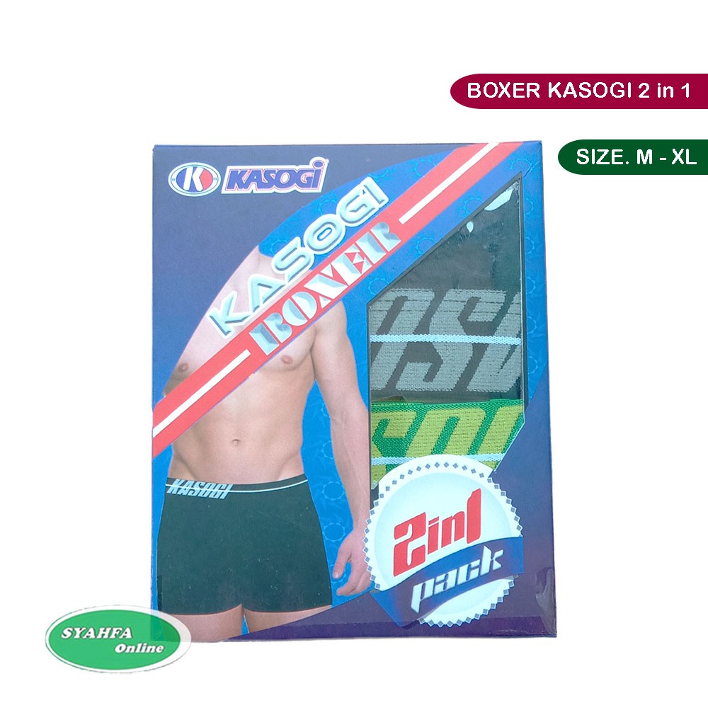 [ isi 2 pc ]CELANA DALAM PRIA BOXER / BOXER KASOGI 2 IN 1 / CD BOXER