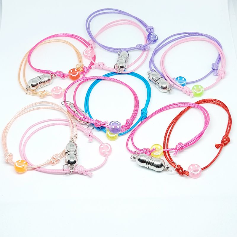 gelang magnet couple best friend smile pasangan 2 pcs (1 pasang)