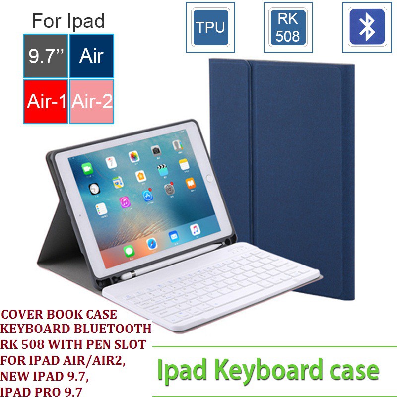 SMART KEYBOARD IPAD AIR/AIR2 NEW IPAD/PRO 9.7 PEN SLOT PREMIUM CASE