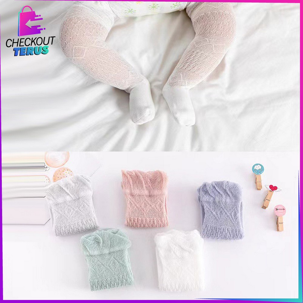 CT P211 Kaus Kaki Panjang Anak Model Jaring Bayi Korea Lucu Kaos Kaki Panjang Anti Nyamuk Polos Kaos Kaki Anak