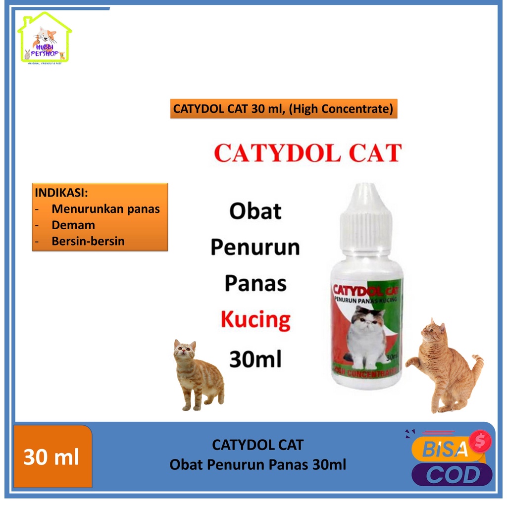 Catydol Drop 30ml Obat Penurun Panas Kucing Cat Kitten