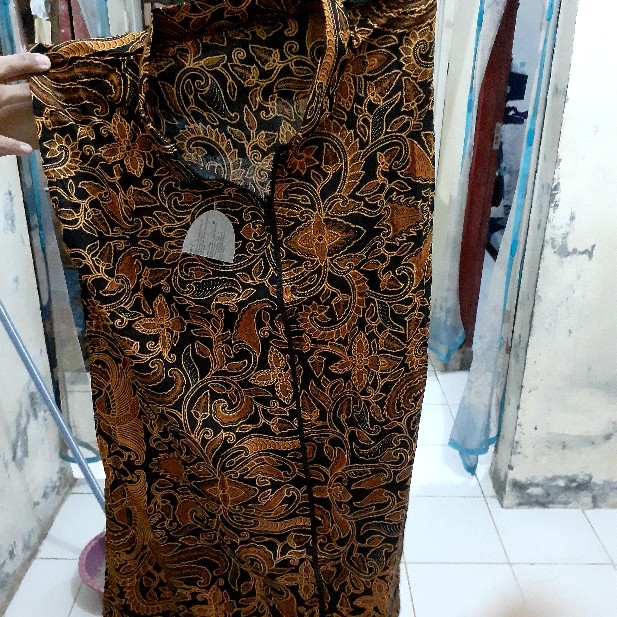 Jual Longcardi Outer Panjang Tanpa Lengan Resleting Zipper Seragam Batik Murah Outer Marinka