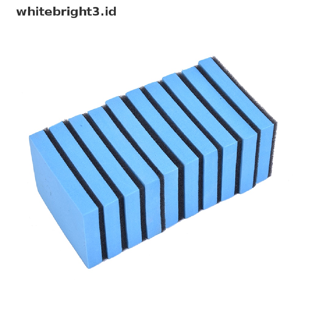 {whitebright3.id} 10 * Spons Pelapis Keramik Mobil Kaca Nano Wax Coat Aplicator Polishing Pads