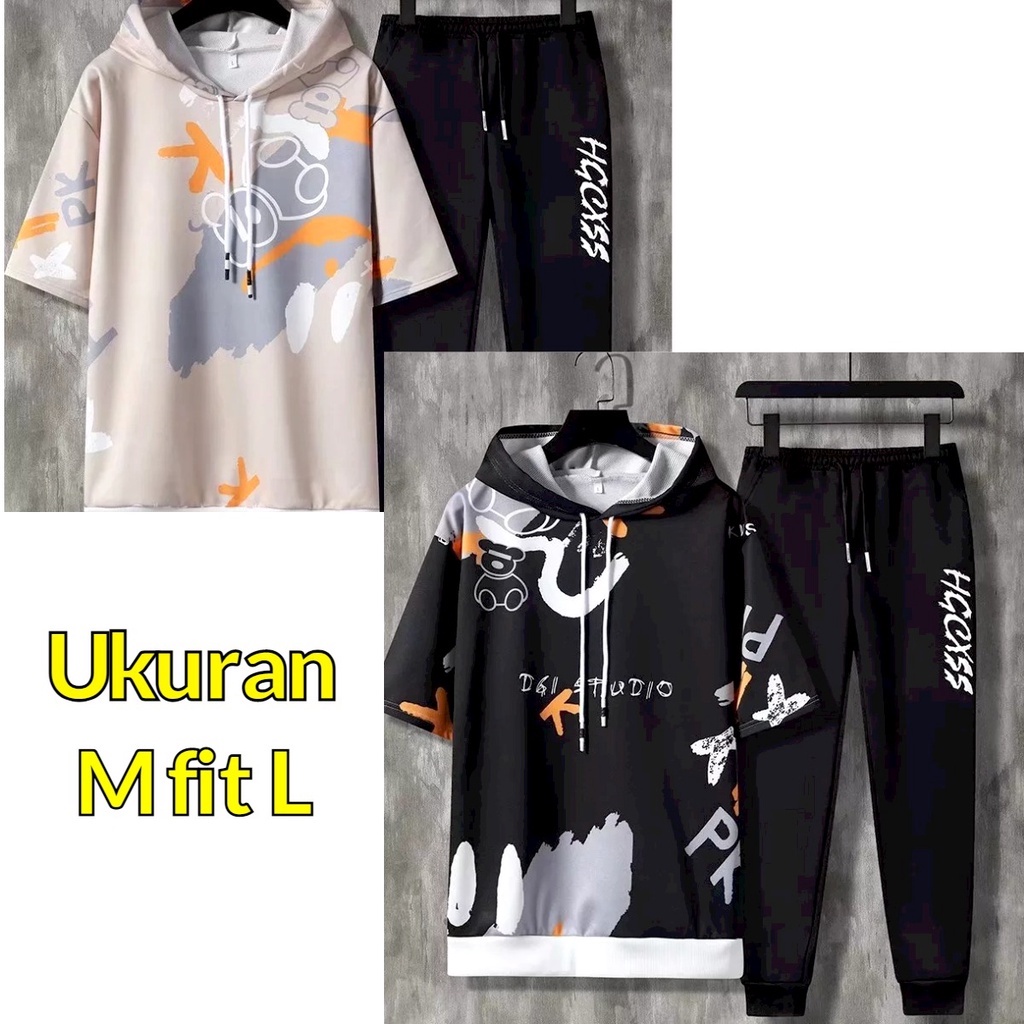 Asgard777 - SETELAN Hoodie Jogger KP / baju cowok / baju pendek cowok / hoodie cowok / baju cowok / celana panjang / jogger