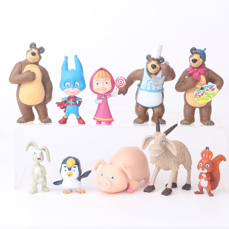 299 Mainan Action Figure Kartun Anjing Husky Who Beruang 10 Tangan