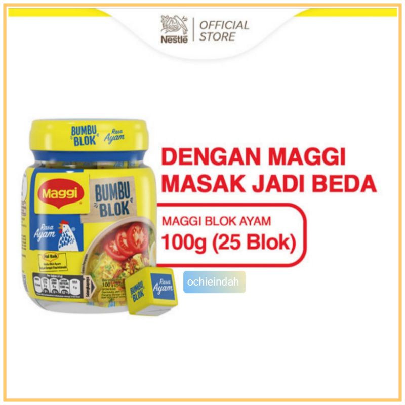 Maggi Kaldu Blok Rasa Ayam 100g | 25blok