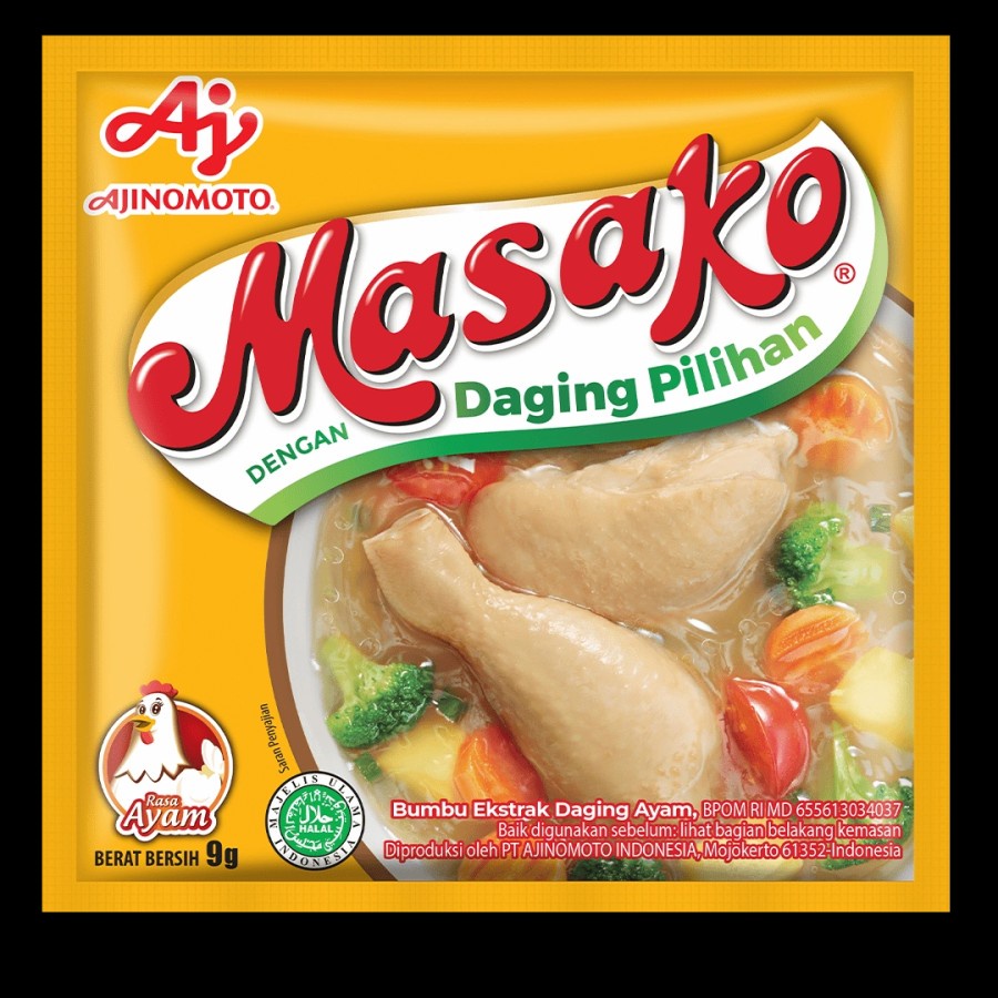 

Masako Bumbu Kaldu Dengan Daging Pilihan Ayam atau Sapi 9gr