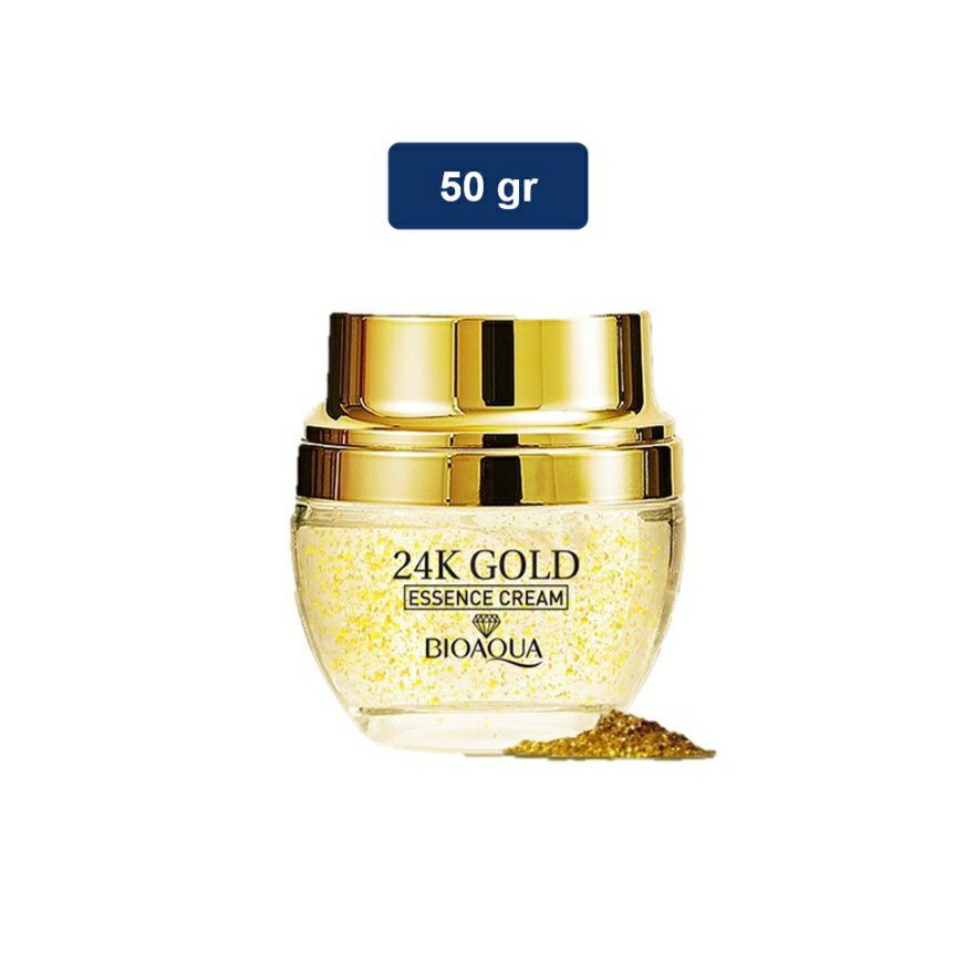 Bioaqua 24K Gold Essence Skin Brightening Serum Wajah Essence Cream 50g Original BPOM