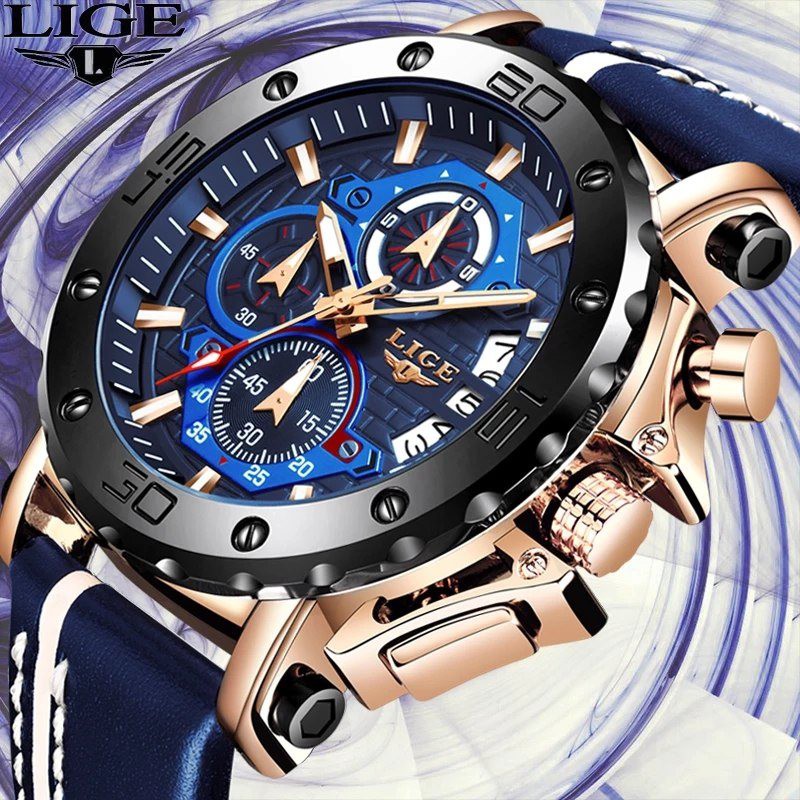 LIGE 9996 Jam Tangan Pria Sporty