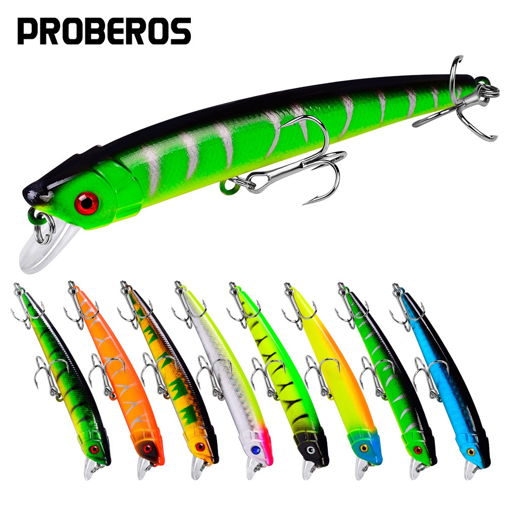 Umpan Pancing Casting Minnow Minow 9.5 cm 8 gram ultralight fishing lure import Murah merk proberos