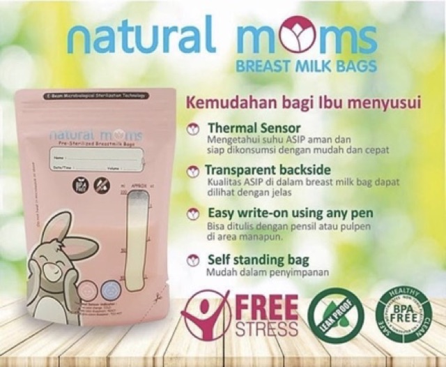 NATURAL MOMS Kantong Asi 100ml 100 ml / Breastmilk Storage Bags