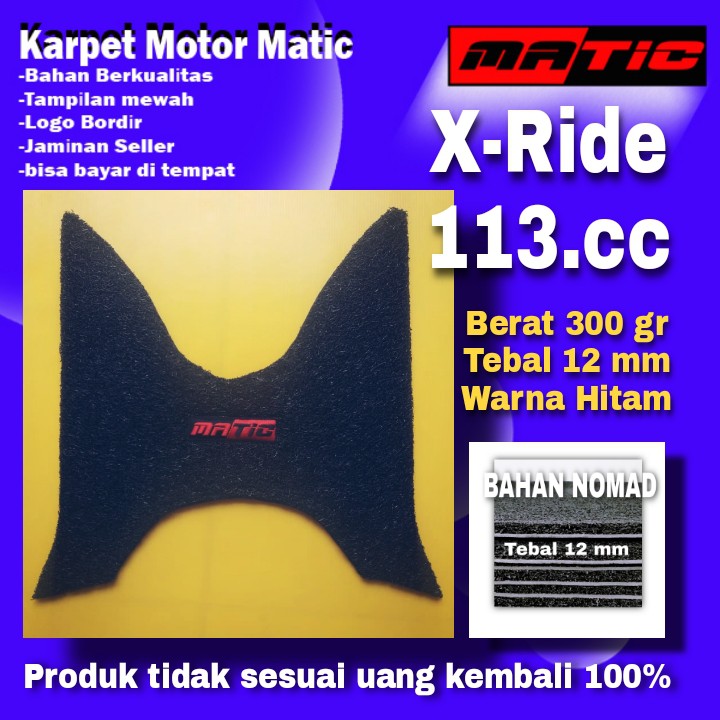 Karpet motor X-Ride / X-Ride Motor Honda / Bahan nomad / Karpet Serabut /Karpet Bihun