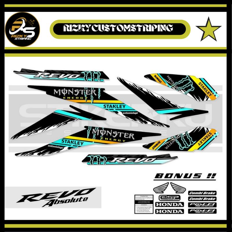 READY STOCK STIKER STRIPING VARIASI HONDA REVO ABSOLUTE# VARIASI HONDA REVO ABSOLUTE#