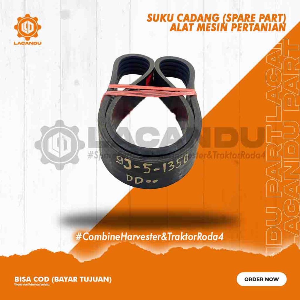 V BELT DROSS / KERJA / FANBELT PERONTOK / PROSES INARI / GREENSTAR 9J-5-1350 UNTUK COMBINE HARVESTER