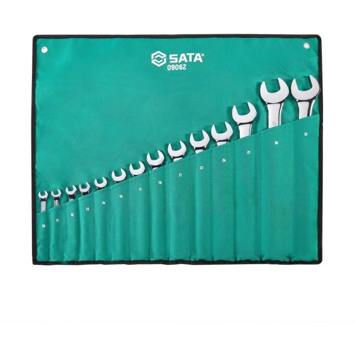 Kunci | Kunci Ring Pas Set 09062 14Pc Combination Wrench Set (Metric) Sata