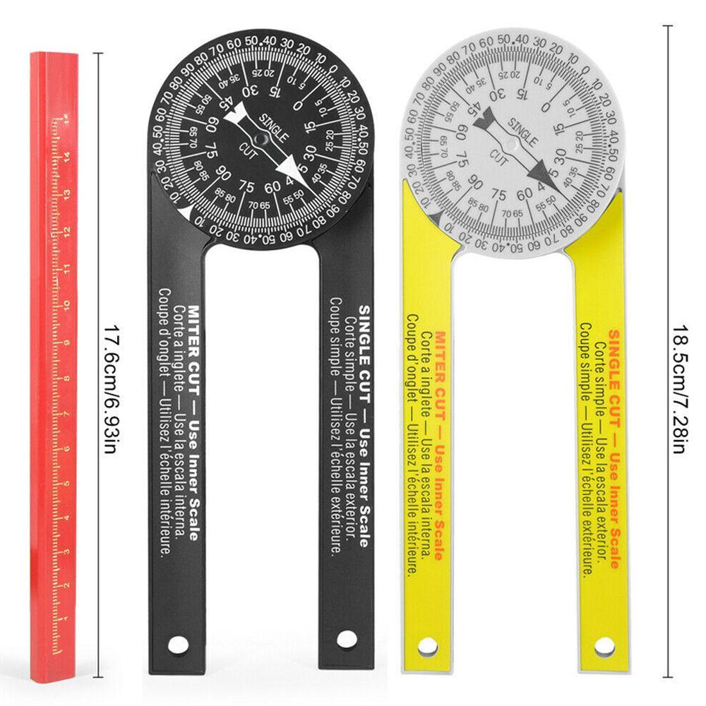 Solighter Miter Saw Protractor Skala Pengukur Sudut Bahan Aluminum Untuk Pengerjaan Kayu