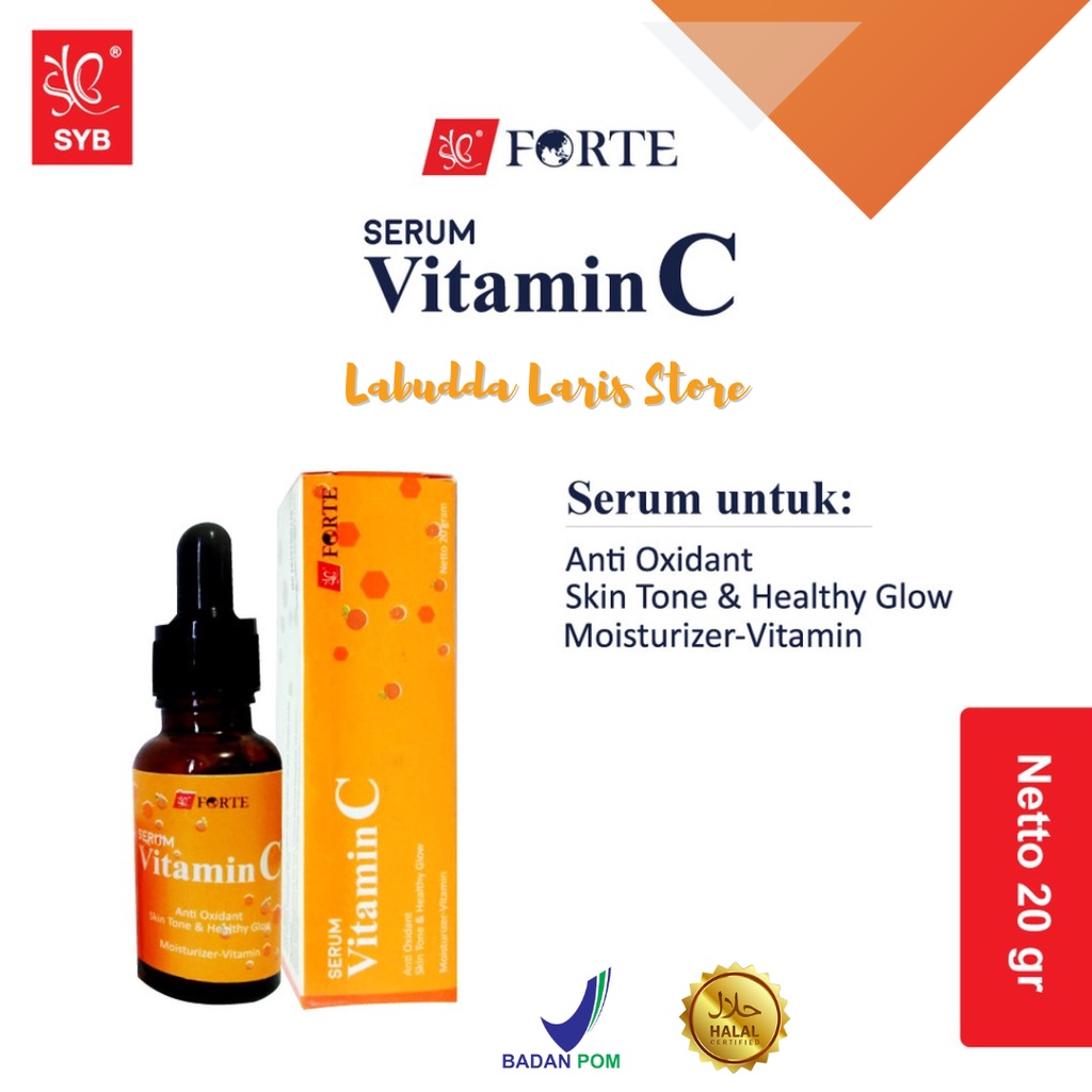Serum Pemutih Wajah - SYB Forte Serum Vitamin C - Pencerah Wajah - Serum Mencerahkan - Serum Pencera