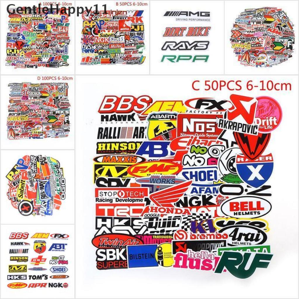 Gentlehappy 100PCS Stiker Graffiti JDM Tahan Air Untuk Mobil Balap