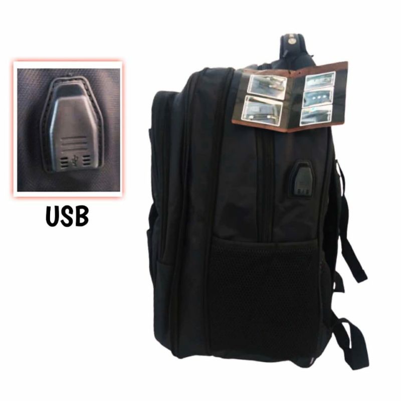 Tas Ransel Laptop Polo me import # Tas Ransel jumbo anti air # Tas Kerja # Tas Ransel pria Bonus Raincover