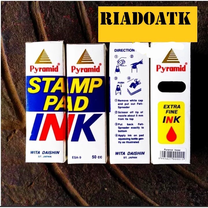 

Tinta Stempel Pyramid/Pyramid Stamp Pad Refill Ink Warna