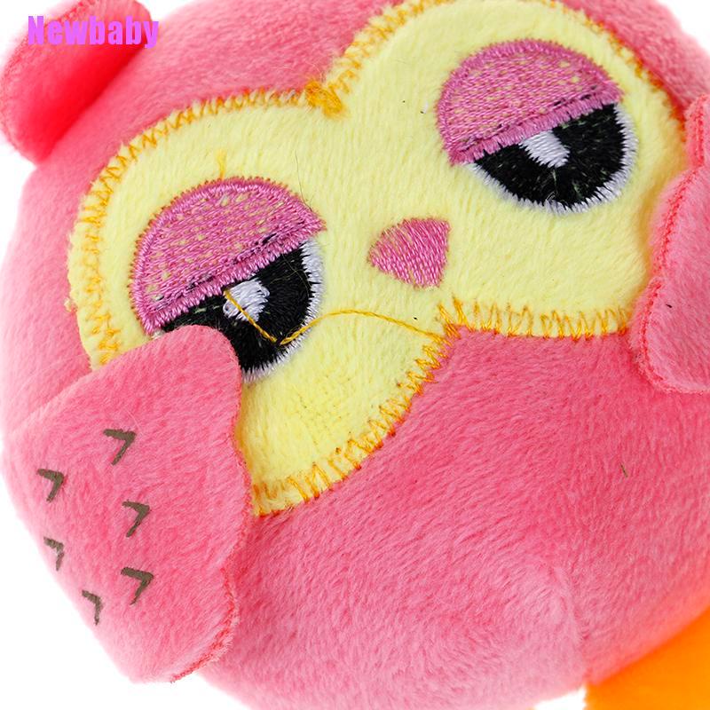 [Newbaby]9Cm key chain toys plush stuffed animal owl toy small pendant dolls party