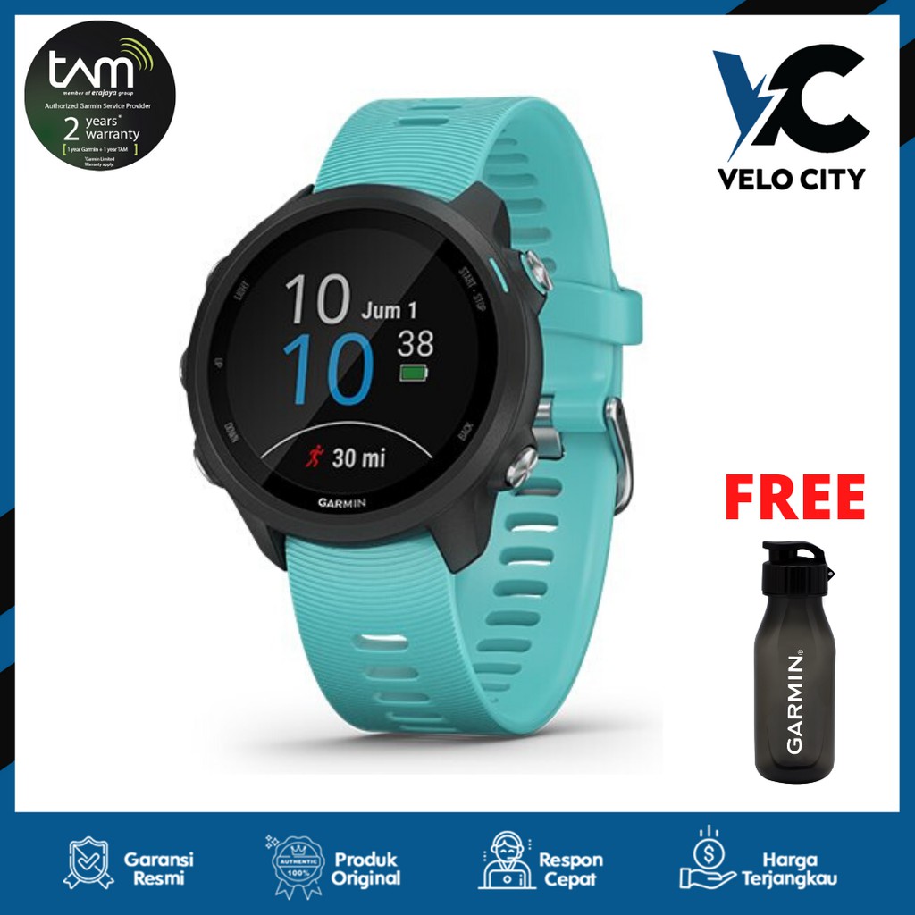 Garmin Forerunner 245 Music Aqua - Tam 2 Tahun