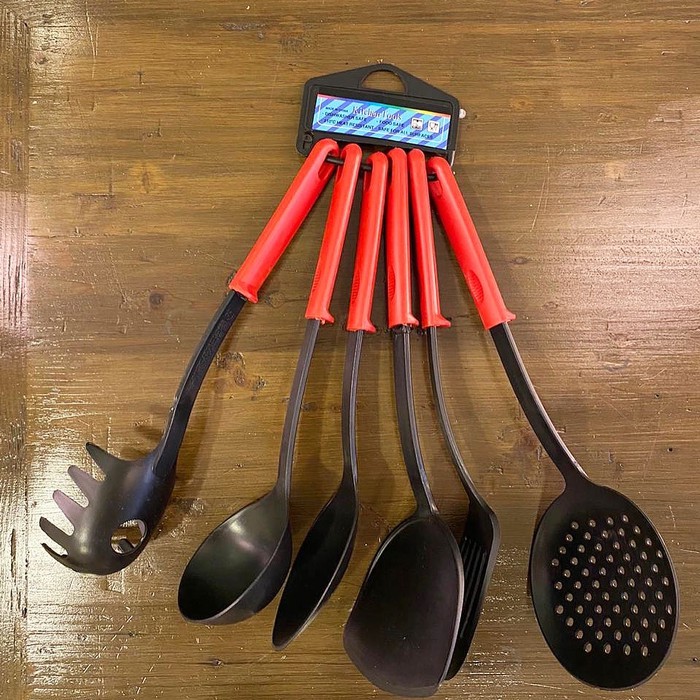 Travelmate Spatula Set 6 In 1 - Peralatan Tumis Masak Centong - Kitchen Tool/Serbaguna