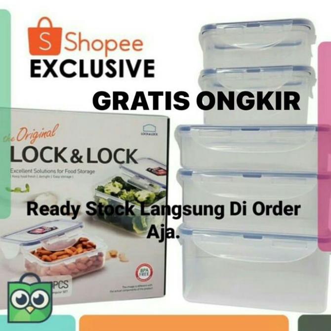 Lock&Lock Lock N And & Lock Locknlock Gift Set 5Pcs Tempat Makan
