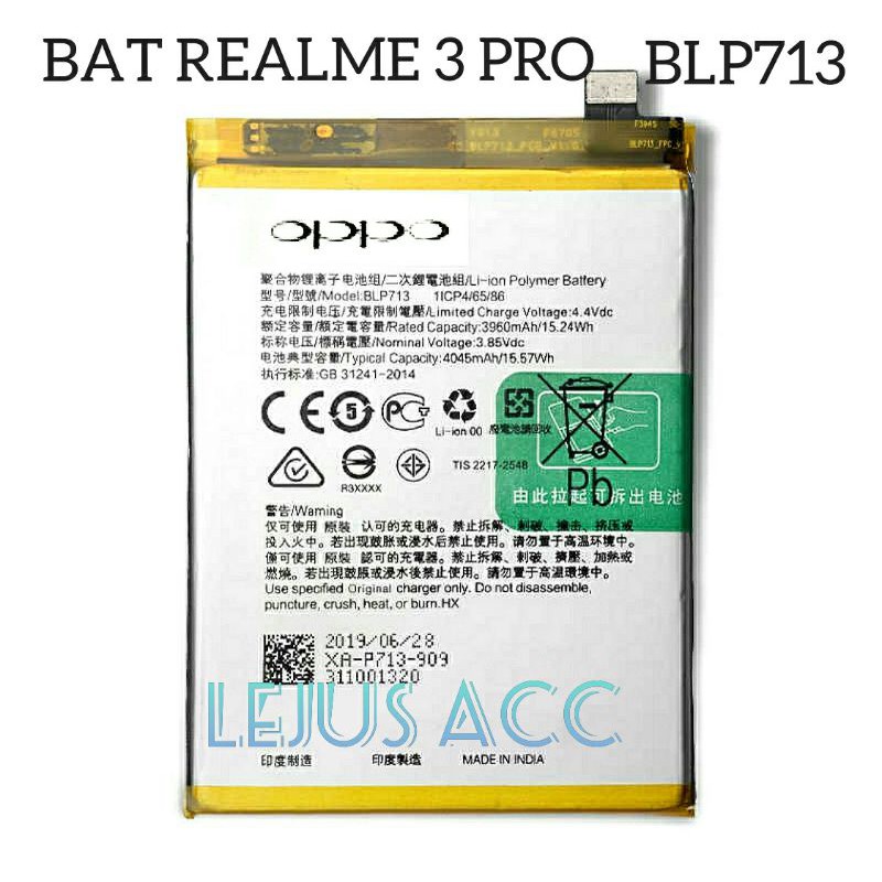 Baterai Batre Battery Realme 3 Pro BLP713 BLP 713 BLP-713 original