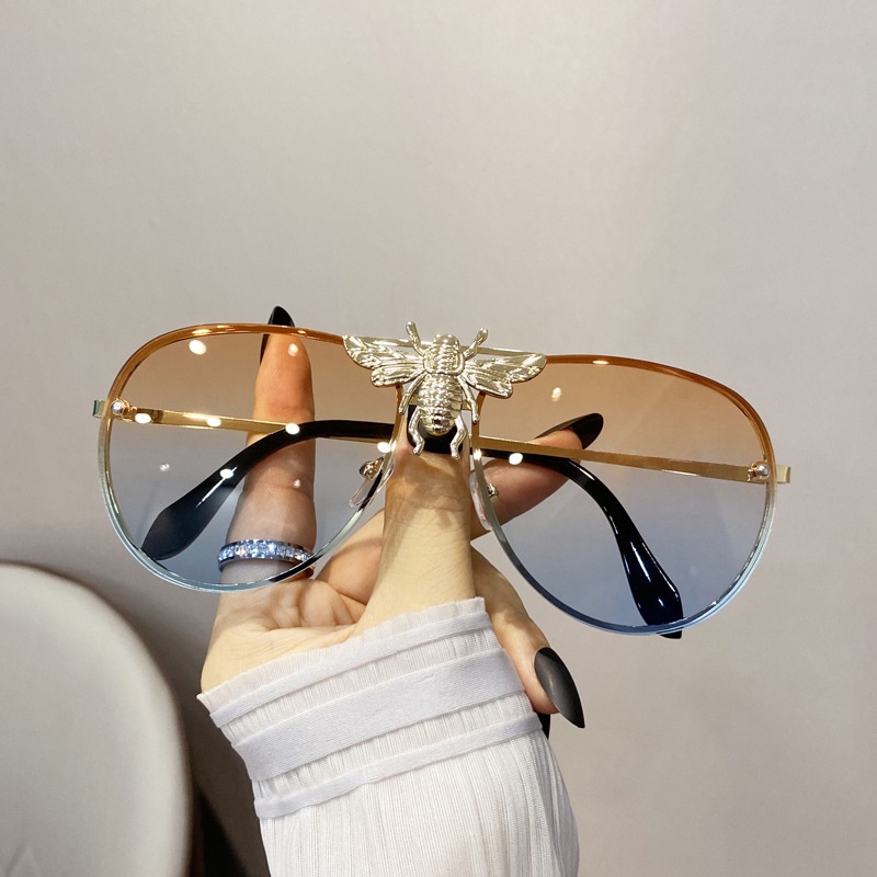 Kacamata Hitam Aviator Bahan Metal Gaya Retro Untuk Pria Dan Wanita