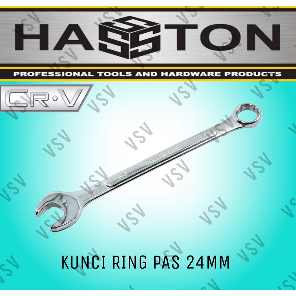 HASSTON Kunci Ring Pas 24mm Combination Wrench 24mm Ringpas 24mm Spanner