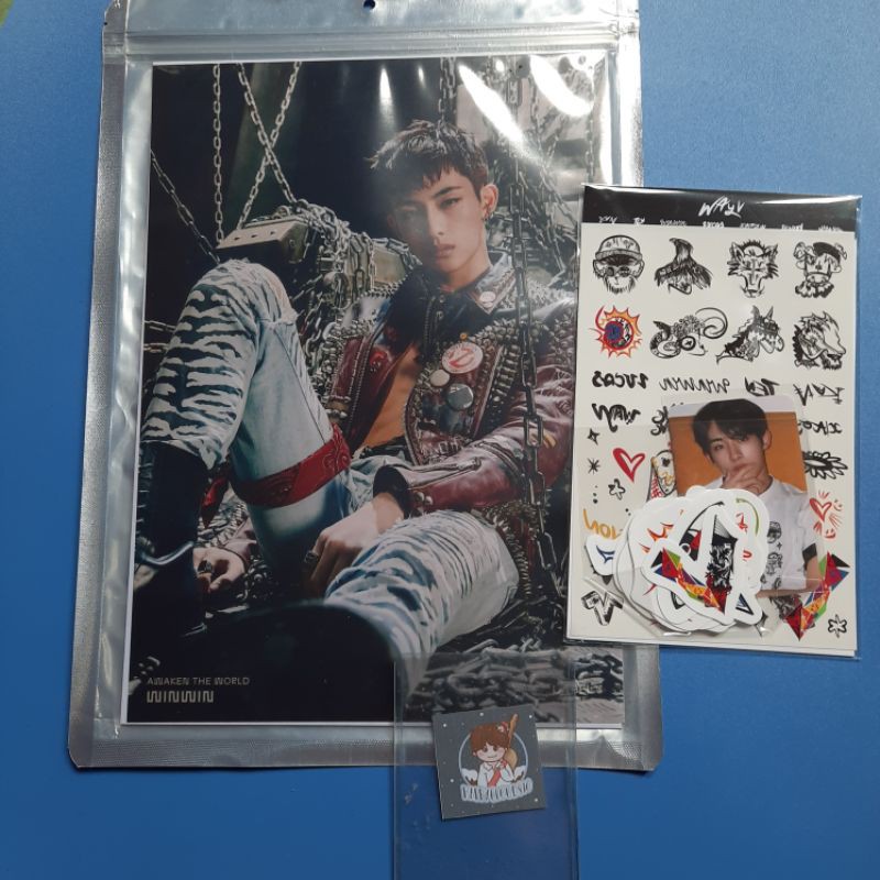 [READY STOCK] WAYV AWAKEN THE WORLD GOODS KUN TEN WINWIN TATTOO  LUGGAGE STICKER