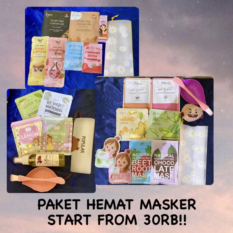 PAKET HEMAT MASKER WAJAH BPOM PAKET BUNDLING MASKER PEEL OFF LEA GLORIA PAKET HEMAT SKINCARE PAKET U