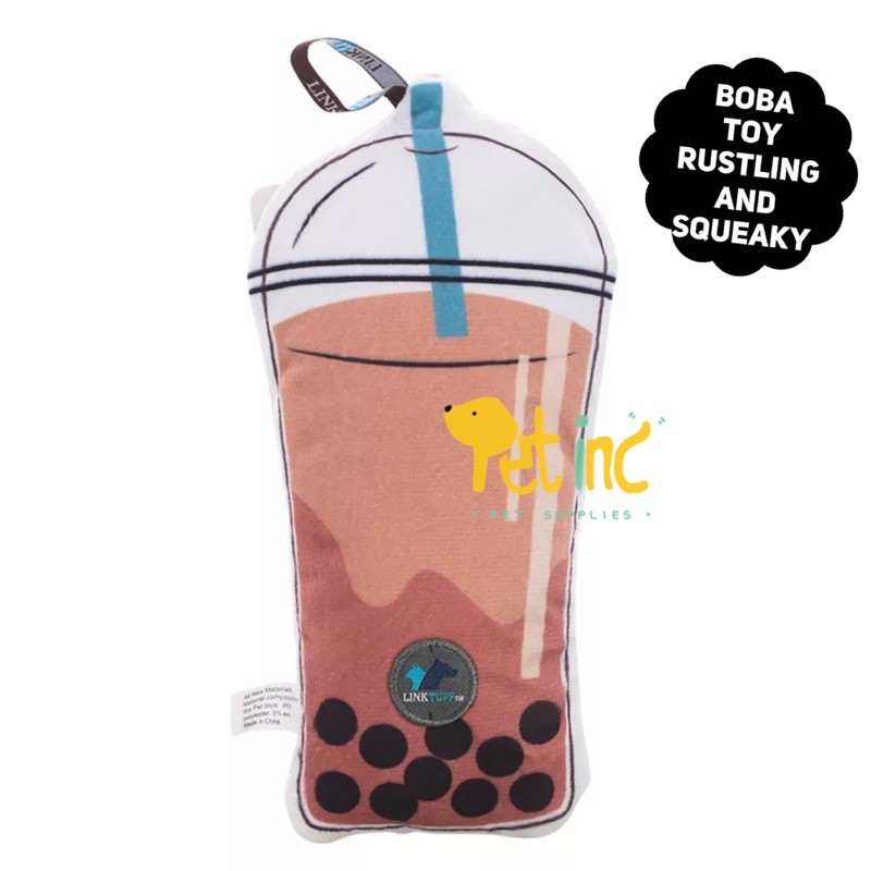 K9tuff MILK TEA Boba Edition RUSTLING &amp; SQUEAKY TOY