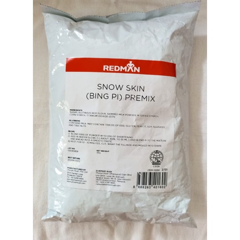 

Redman Snow Skin (Bing Pi) Premix 1KG (Halal) Mooncake Premix Tepung